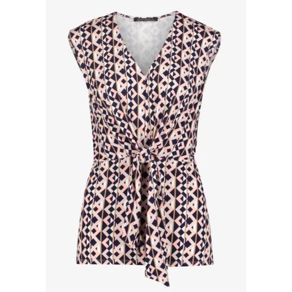 NWT Betty Barclay Pink Sleeveless Blouse with Geometric Print - Picture 11 of 16